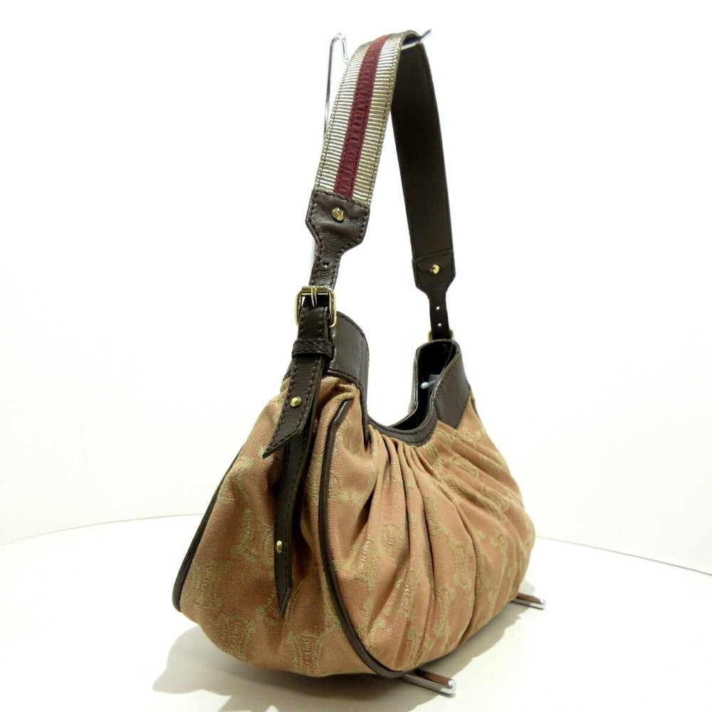 Celine Macadam Pattern Leather Shoulder Bag Pink - image 2